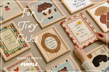 For Tiny Folks - nursery art prints, a Background Graphic by Purple
