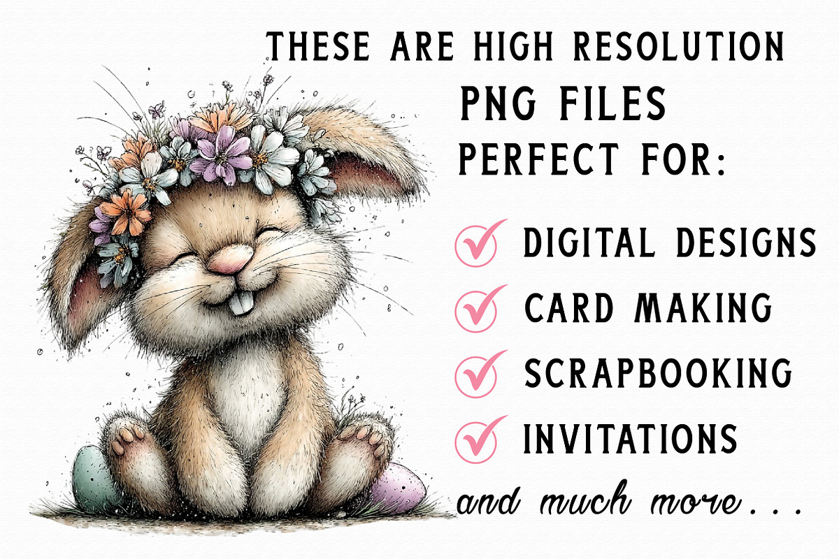 Whimsical Easter Clipart Bundle, an Illustration by Libby Wishes (Photo 6 of 7)