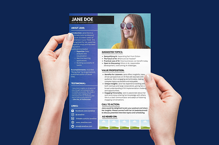 Podcast Guest "One Sheet" Template