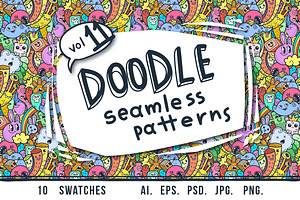 Crazy Doodle Patterns And Colorings