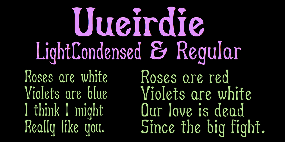 Uueirdie, a Handwritten Font by Ingrimayne Type (Photo 2 of 7)