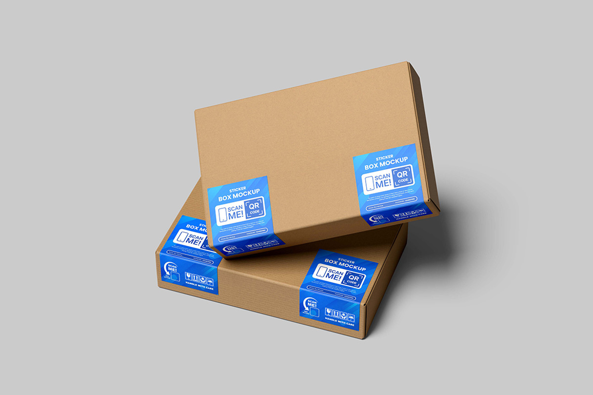 Sticker Box Mockup, a Packaging Mockup by seramoe (Photo 3 of 5)