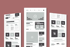 Wireframe Landing Page Design, a Wireframe Template by MightyDesign