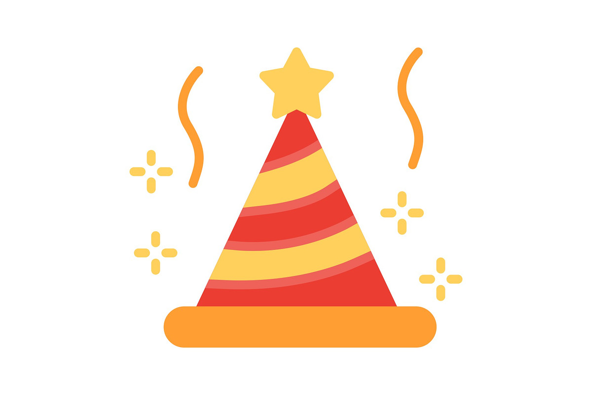 Party Hat Flat Icon, a Duotone Icon by Pexelpy (Photo 1 of 2)