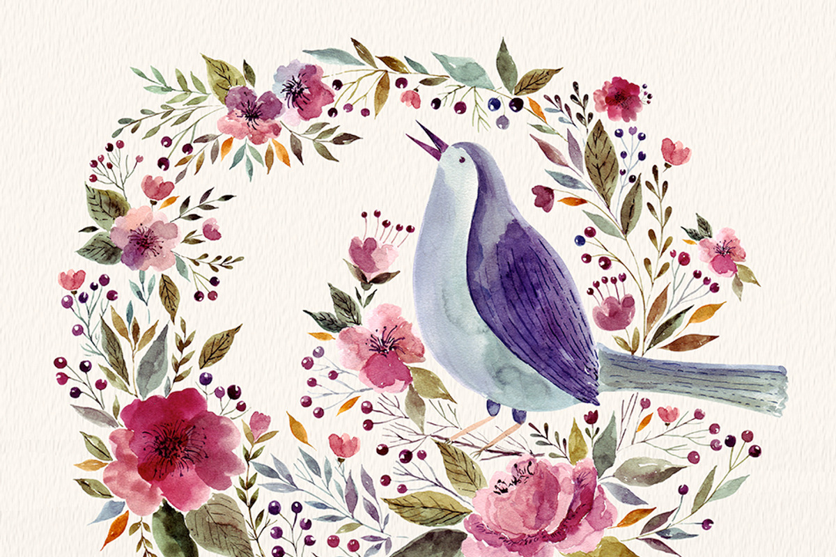 Hand drawn Watercolor Set, a Texture Illustration by MoleskoStudio (Photo 3 of 9)