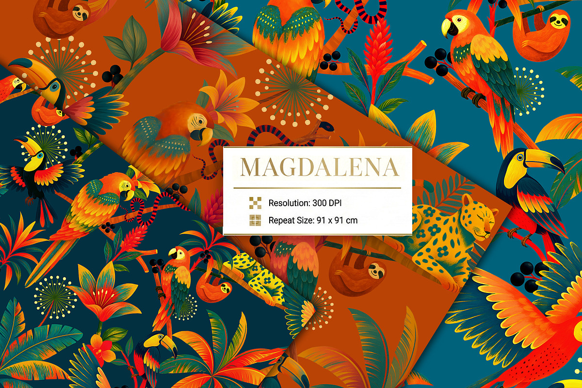 Amazonian Botanical Seamless, a Wallpaper Graphic by Luiz da Rolt Grathwohl (Photo 2 of 8)