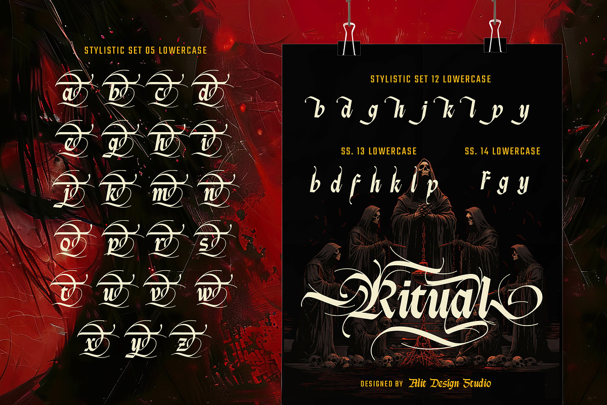 Micky Rinse Typeface, a Blackletter Font by alit design (Photo 17 of 20)