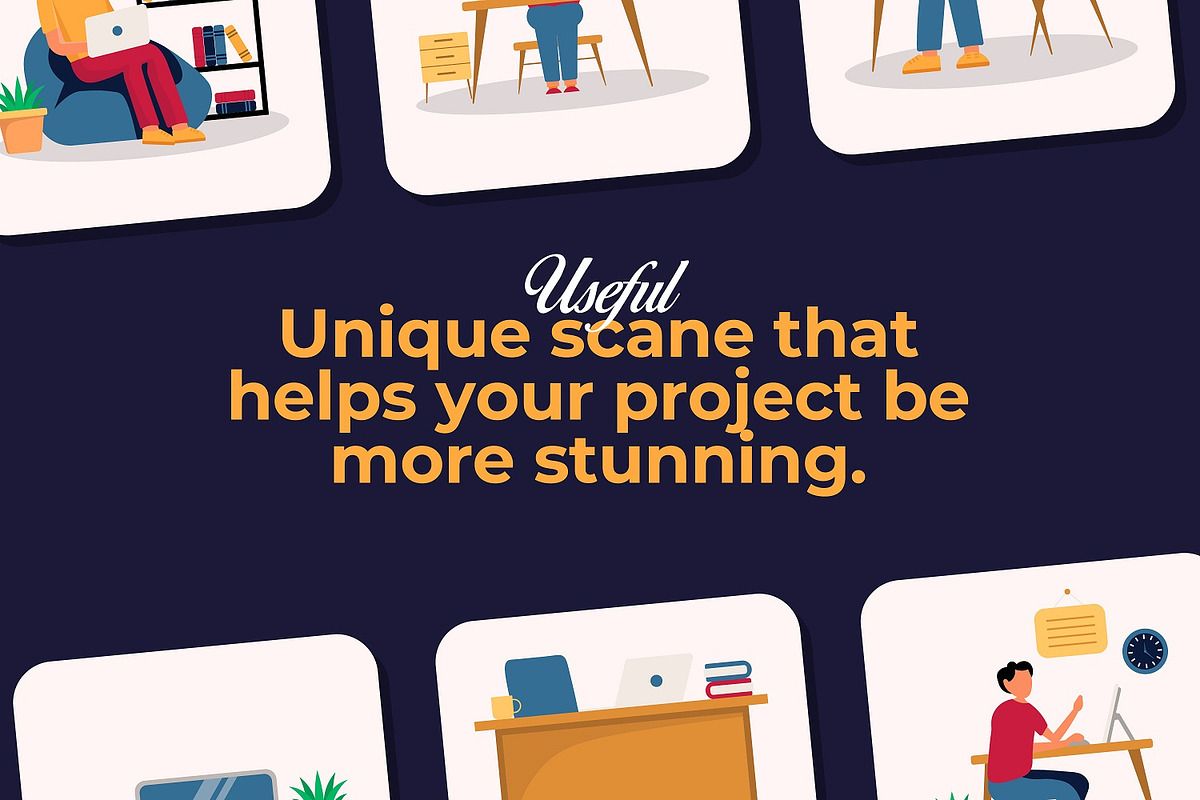 Office Working Illustration, a Work Illustration by Rishsketch (Photo 2 of 9)