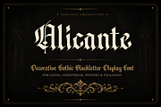 Alicante – Blackletter Font, a Blackletter Font by Mytype Studio (Thumbnail 1 of 9)
