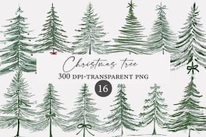 Christmas tree clipart, an Illustration by Designworld