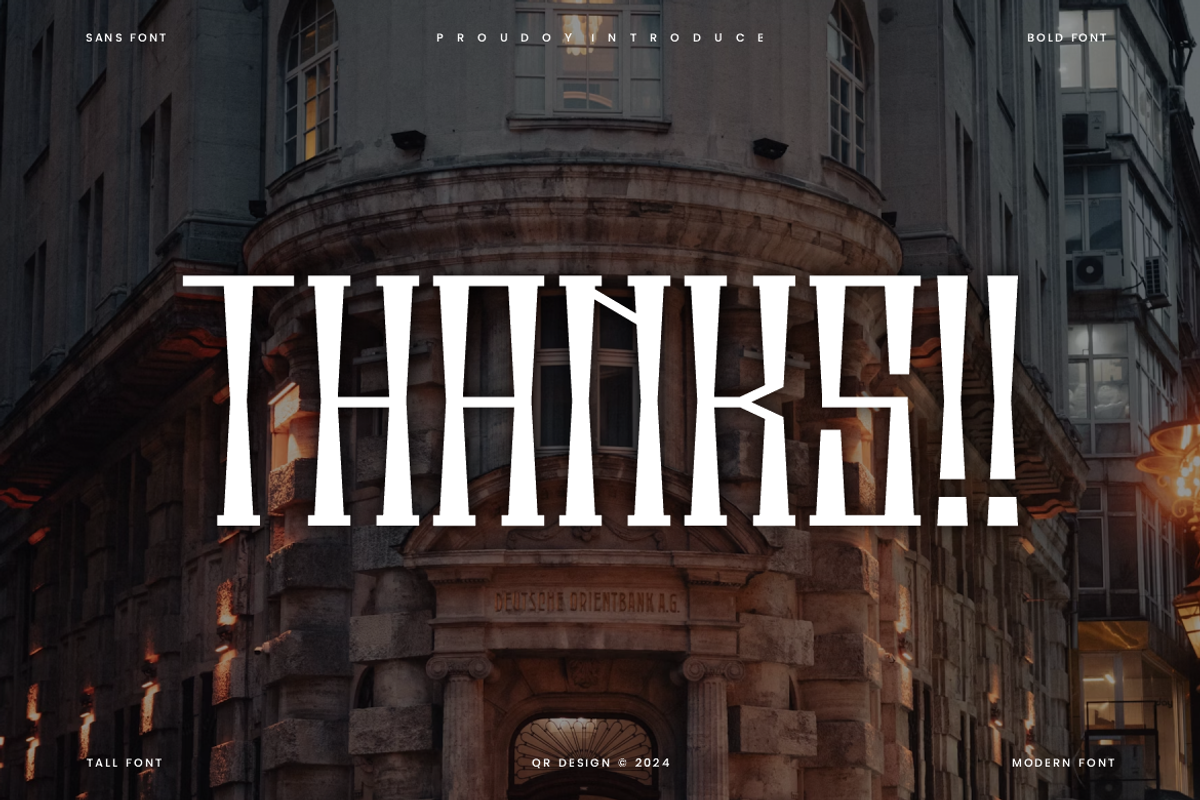 Deadropz - Tall & Condensed Font, a Serif Font by QR Design Studio (Photo 6 of 6)