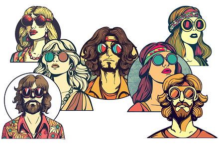 Boho Male and Female Portraits