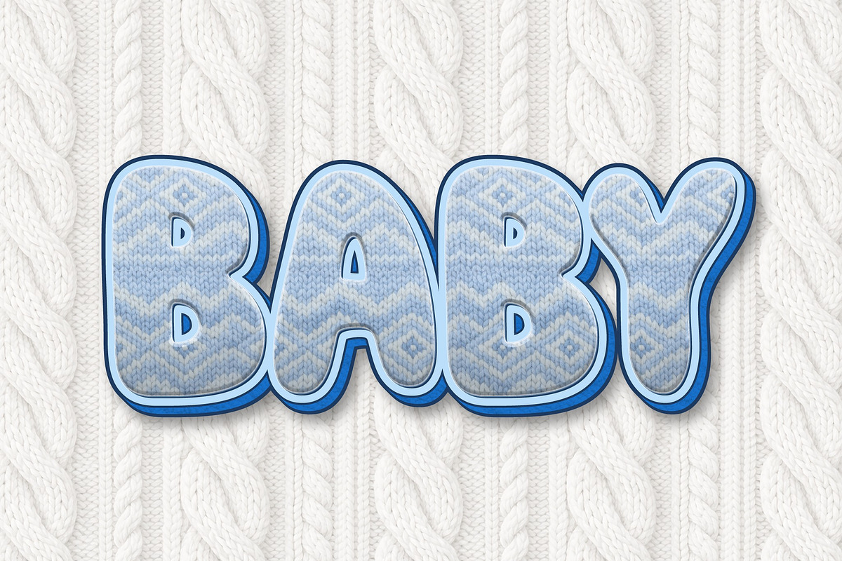 Soft Wool Pattern Text Effect, a Layer Style Add-On by studiogstock (Photo 1 of 2)