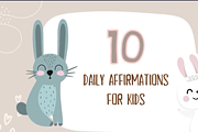 10 Daily Affirmation For Kids, a Print Template by AYINDE (Thumbnail 1 of 2)
