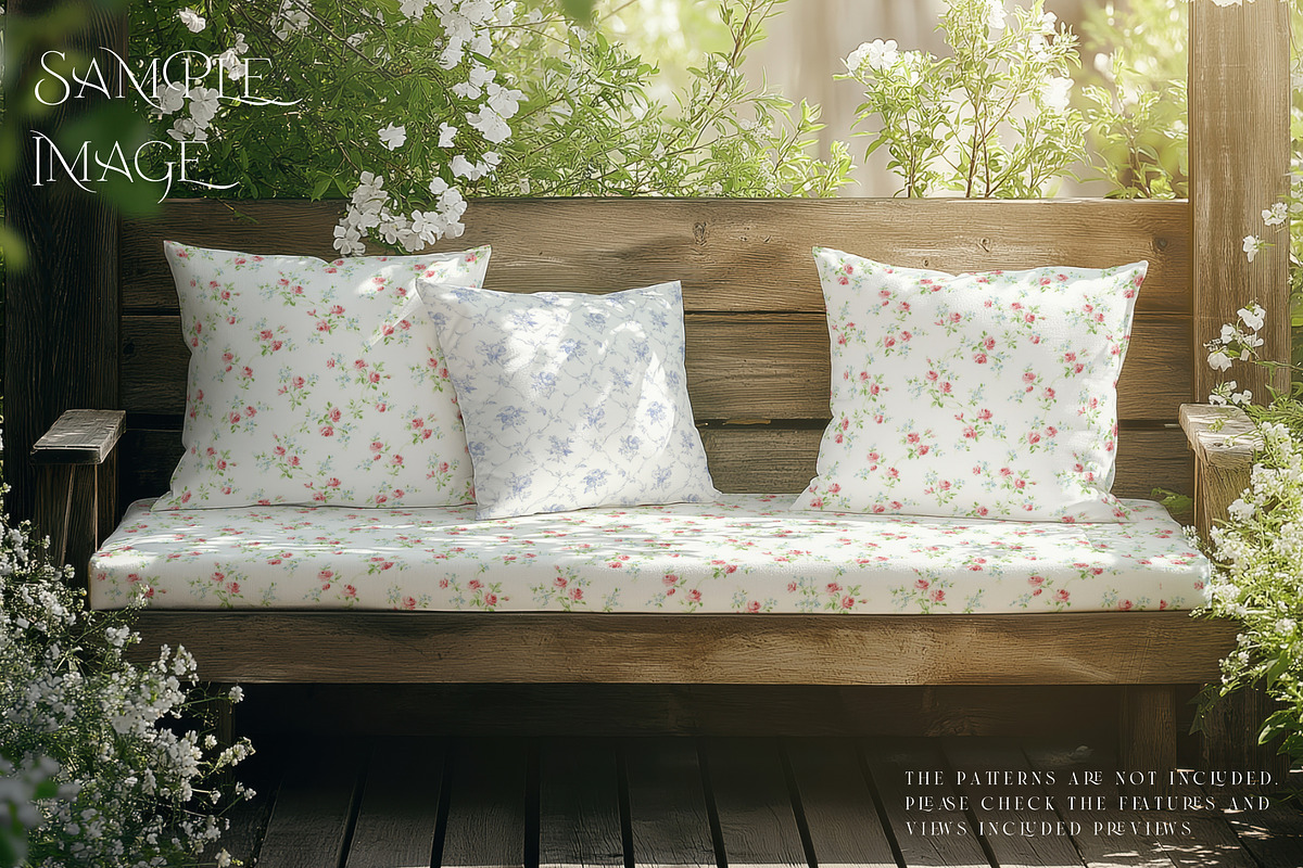 Outdoor Pillows & Bench Cushions, a Mockup by mock-ups (Photo 12 of 14)