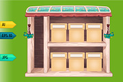 Game wooden store windows set, a Templates & Theme by julia_musdotter (Thumbnail 13 of 21)