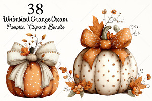Whimsical Orange Cream Pumpkin PNG, a Seasonal Illustration by Canvas Craft