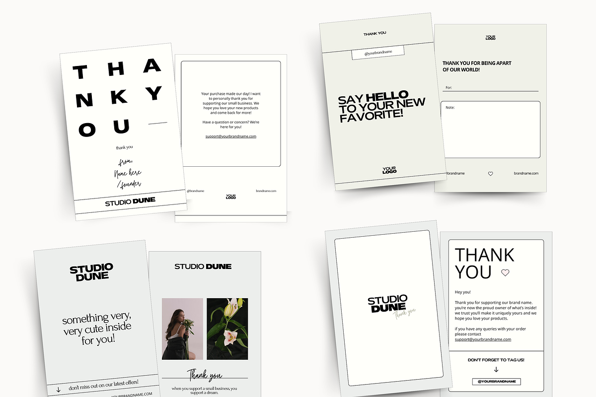 Dune Thank you card insert template, a Flyer Template by The Curatory Studio (Photo 3 of 4)