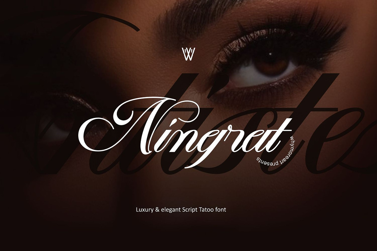 Ningrat | Script Tatoo Font, a Script Font by WhymoreArt (Photo 1 of 8)