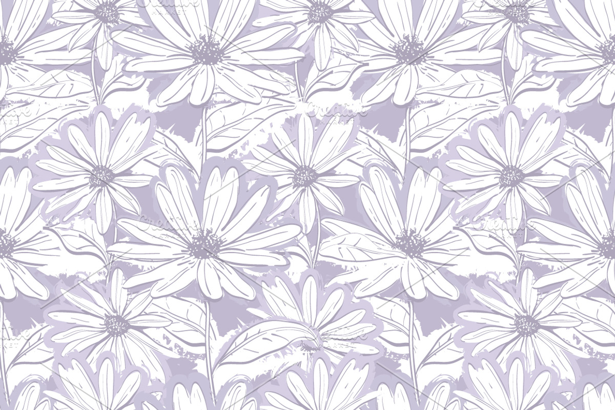 Flowers & stripes - Cards & Patterns, a Decorative Illustration by ClipartMuchLove (Photo 10 of 13)