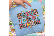 Jesus is Enough PNG,Christian Retro, an Illustration by Designking (Thumbnail 6 of 6)