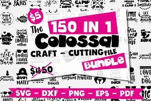 Craft MEGA BUNDLE, 150 in 1, svg, an Illustration by PrettyBundles