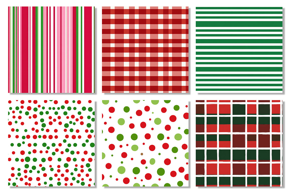 Christmas Seamless Paper Patterns, a Pattern Graphic by Dream Creation (Photo 2 of 6)