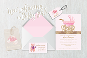 Baby Shower Baby Girl Patterns, an Illustration by Whimseez (Thumbnail 3 of 4)
