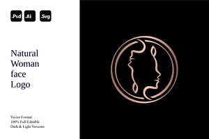 Natural Woman Face Logo, a Branding & Logo Template by Luxury Logos