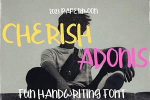 Cherish Adonis: Fun Handwriting Font, a Handwritten Font by GearShift