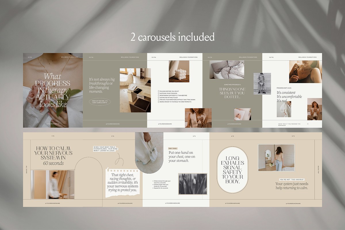 Minimalist Therapist IG Templates, a Social Media Template by CanvaTemplateClubCo (Photo 4 of 11)