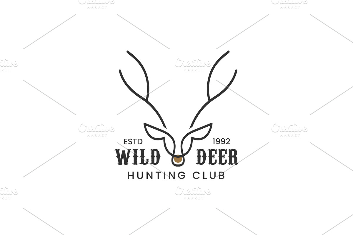 Hunter Wild Deer Badge Bundle, a Branding & Logo Template by Dyn Studio (Photo 3 of 6)