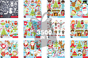 Mega Christmas Bundle -3500 graphics, an Illustration by PrettyBundles (Thumbnail 4 of 13)