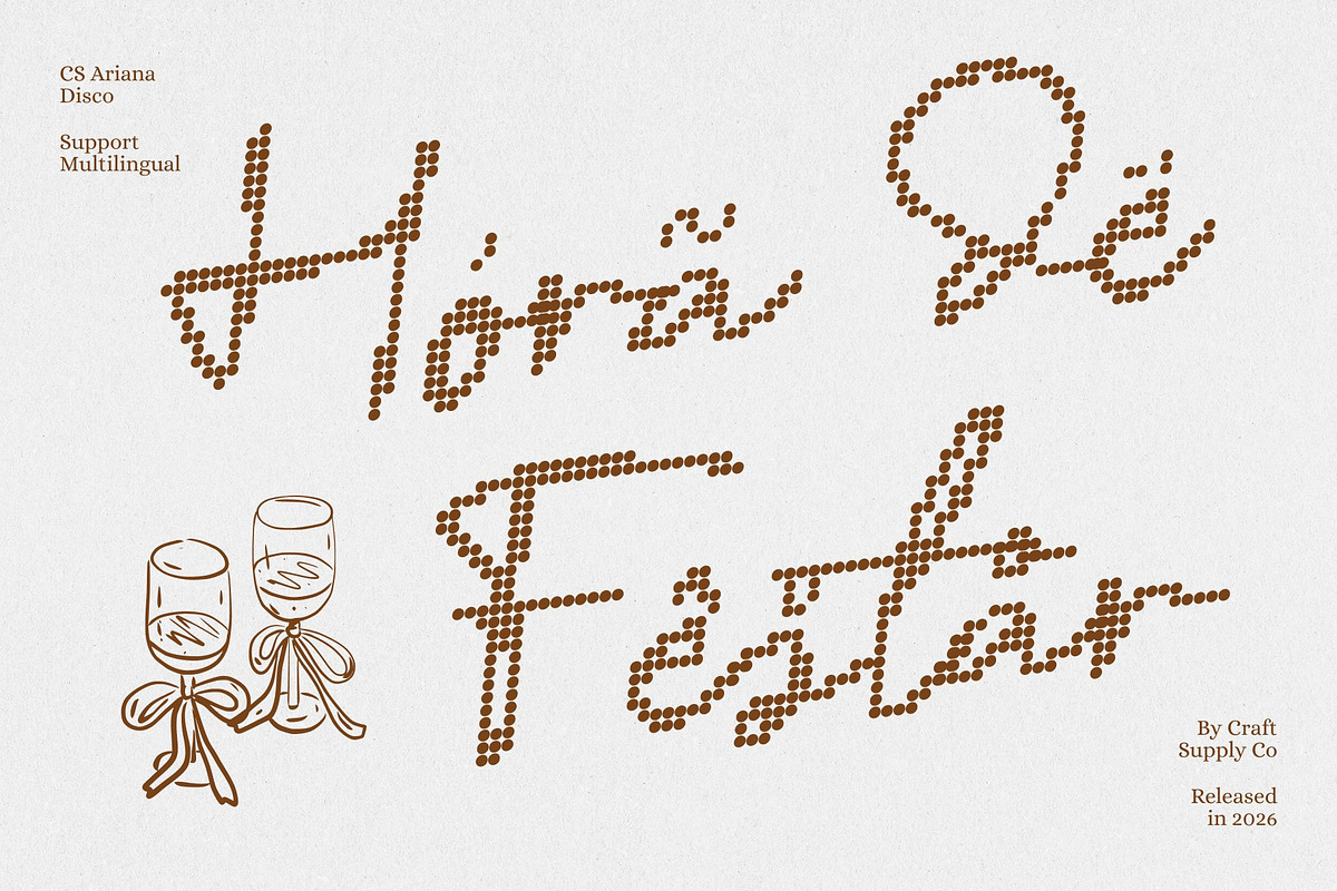CS Ariana Disco, a Script Font by Craft Supply Co. (Photo 7 of 8)