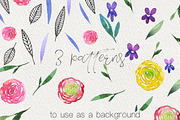 Flower Wine watercolor design set, a Decorative Illustration by Astel (Thumbnail 5 of 6)