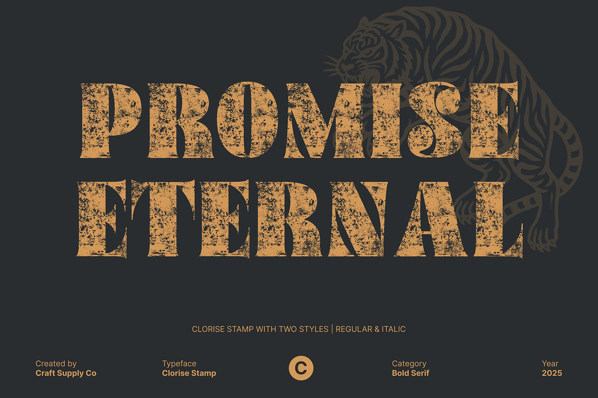 Clorise Stamp, a Sans Serif Font by Craft Supply Co. (Photo 2 of 8)