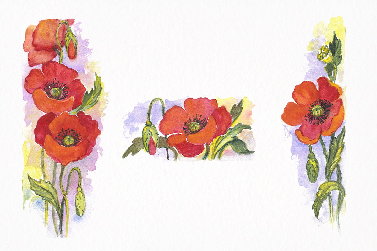 Vintage Floral Watercolors, a Texture Illustration by Graphic Goods Co (Photo 5 of 8)