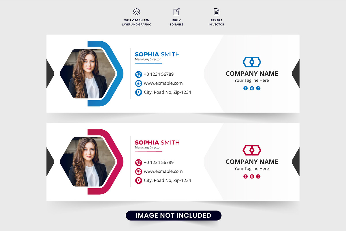 Minimal email signature template, an Email Template by Iftikhar Alam