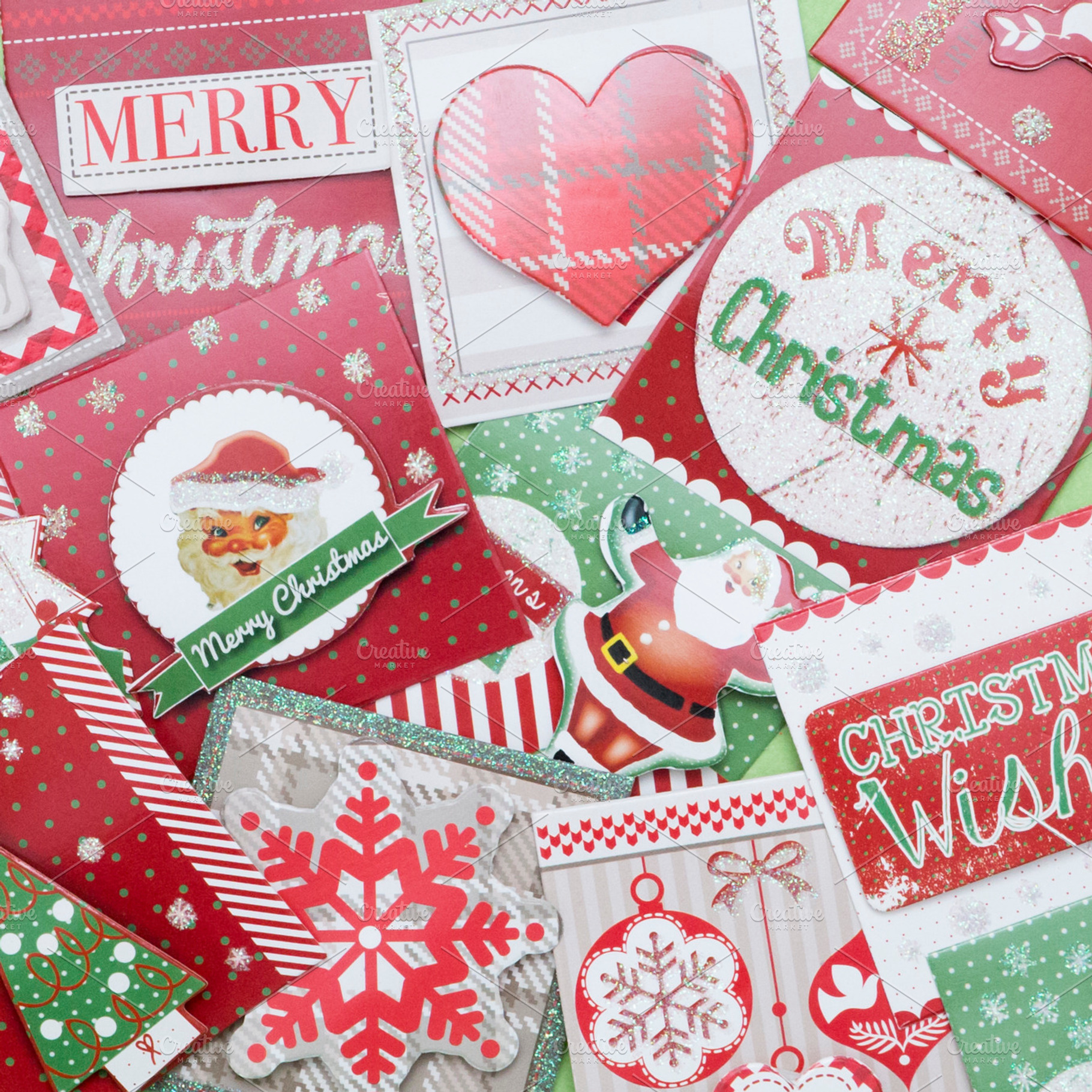 Christmas labels containing christmas decoration, background, and copy space, a Holiday Photo by Click and Photo