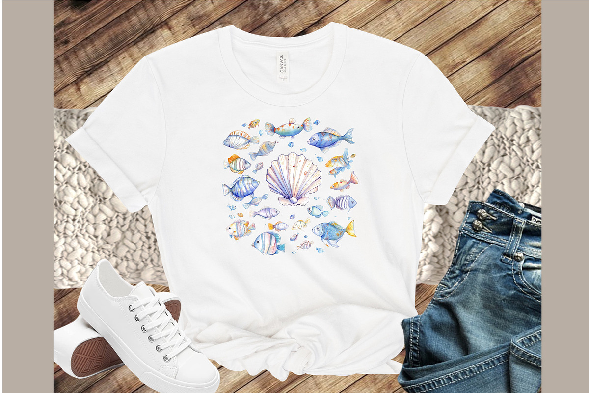 Little Mermaid Under the Sea Clipart, an Illustration by Sublimation Artist (Photo 4 of 6)