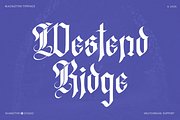 Westend Ridge - Blackletter Font, a Blackletter Font by Randi Irvan | Rvandtype (Thumbnail 1 of 12)