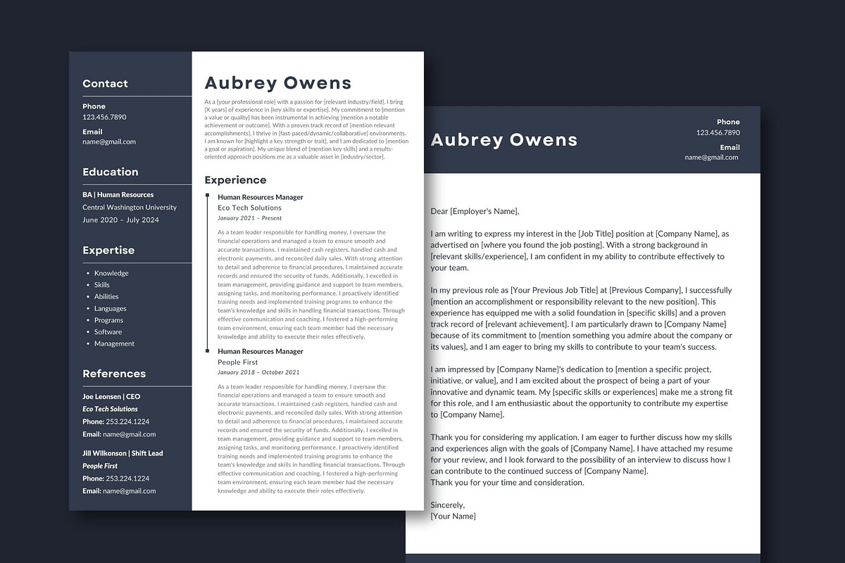 Customizable Resume Canva Template, a Resume Template by Melanie Peterson (Photo 1 of 3)