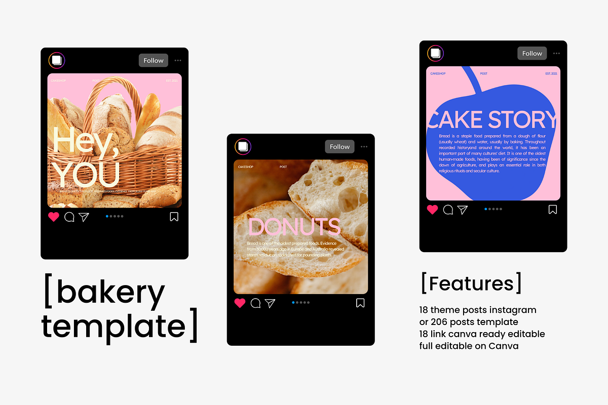 200 Instagram Posts Template Kit, a Social Media Template by Moodwave Studio (Photo 5 of 6)