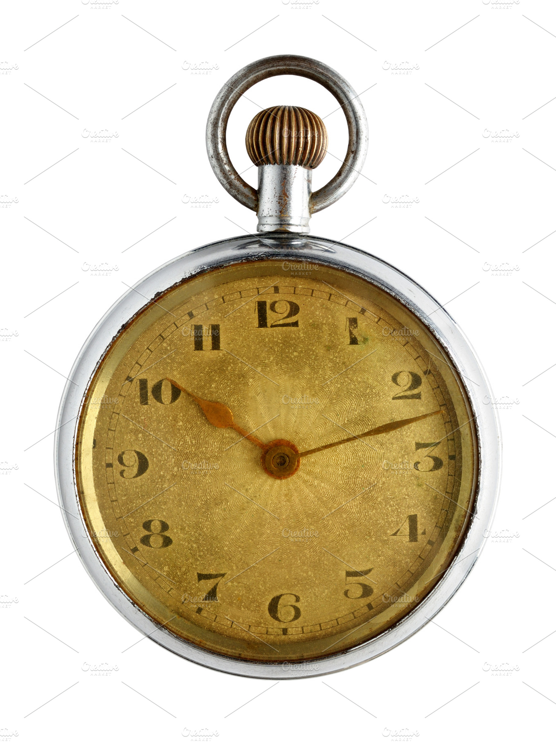 Vintage Watch Containing Accessory Isolated And Accuracy