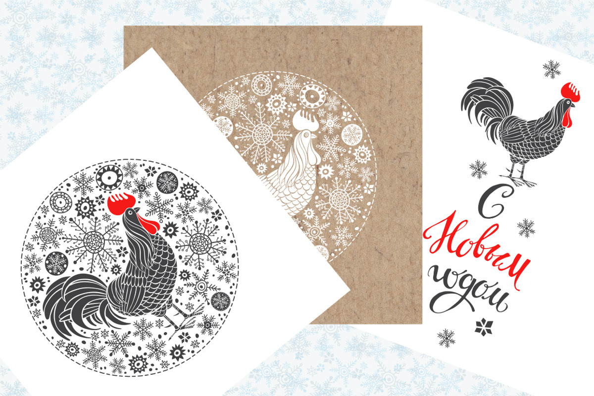 New Year's Rooster, an Animal Illustration by maritime_m