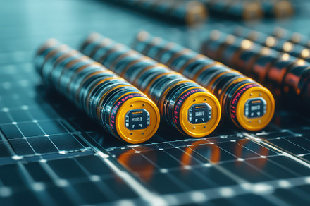 Futuristic energy storage cylinders, a Background Photo by Pixeness