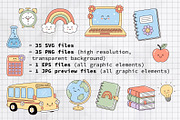 Back to School Vector Clipart Pack, an Education Illustration by NataKa (Thumbnail 4 of 4)