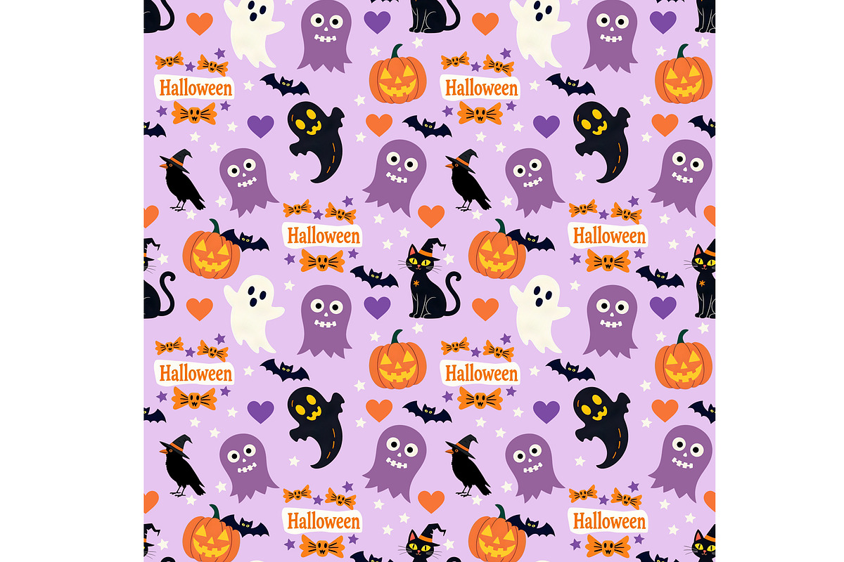 Halloween Gathering Seamless Pattern, a Pattern Graphic by Sharon Schwalbe (Photo 6 of 6)