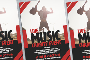 Poster of Music Concert Mockup, a Poster Template by wavebreak