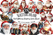Dark Glittering Christmas Santa PNG, an Illustration by Designking (Thumbnail 1 of 5)